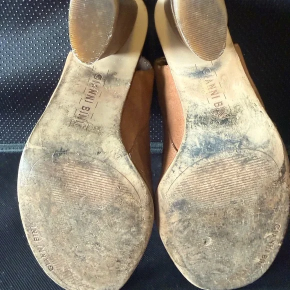 Gianni Bini Tylar Shoes, Women’s size 8 Tan Suede Booties, Side Zip, Block Heel - Picture 9 of 11